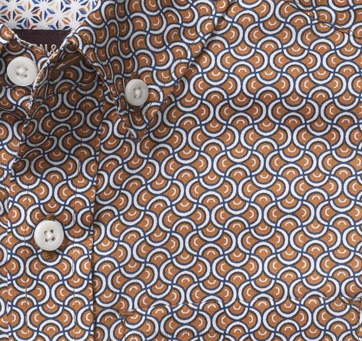 Johnston & Murphy garçon chemise imprimée à manches longues pour garçon TXRN1394 vêtements arc tournant orange