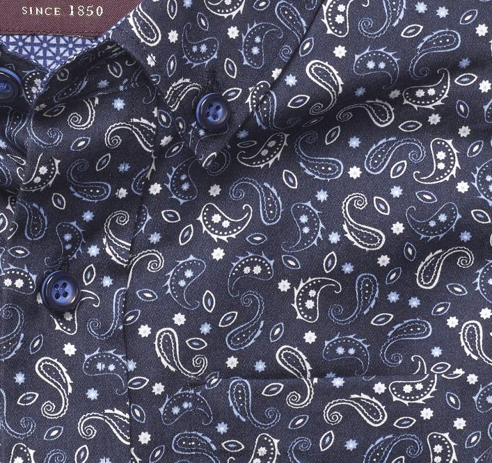 Johnston & Murphy garçon chemise imprimée à manches longues pour garçon TXRN1427 vêtements cachemire bleu marine