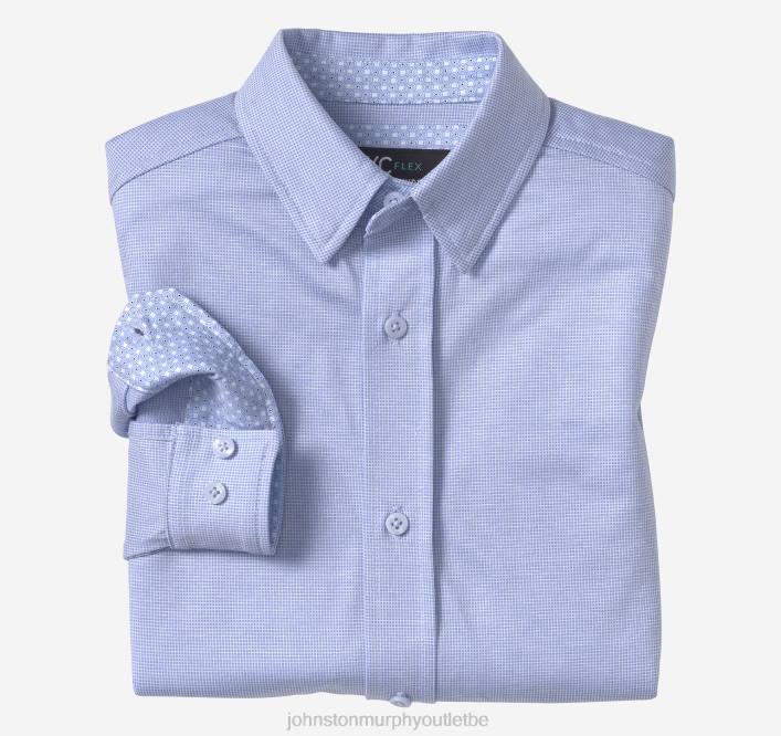 Johnston & Murphy garçon chemise à manches longues extensible xc flex pour garçon TXRN1385 vêtements oeil d'oiseau bleu
