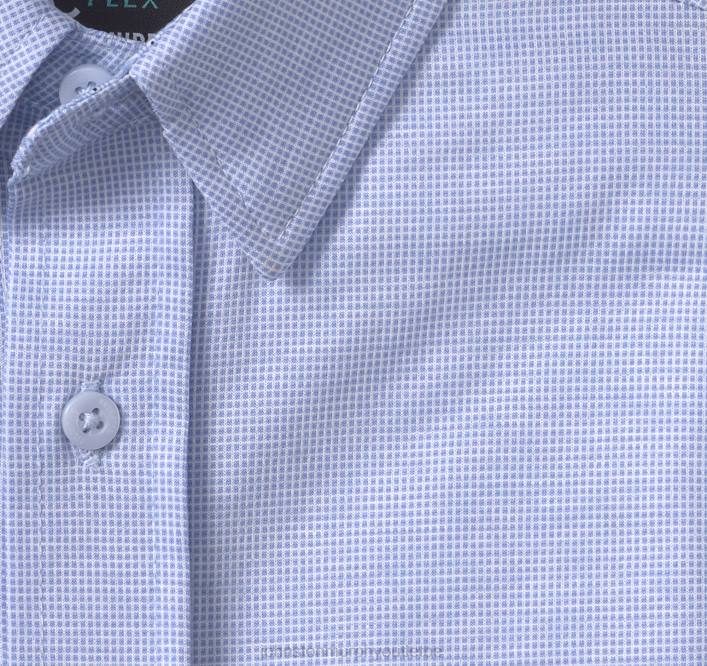 Johnston & Murphy garçon chemise à manches longues extensible xc flex pour garçon TXRN1385 vêtements oeil d'oiseau bleu