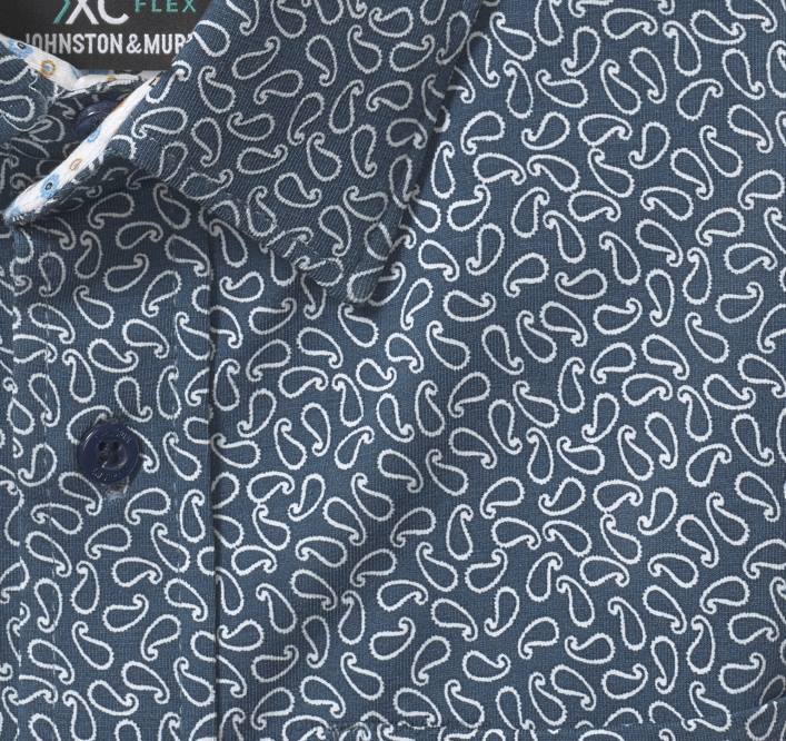 Johnston & Murphy garçon chemise à manches longues extensible xc flex pour garçon TXRN1387 vêtements cachemire bleu marine
