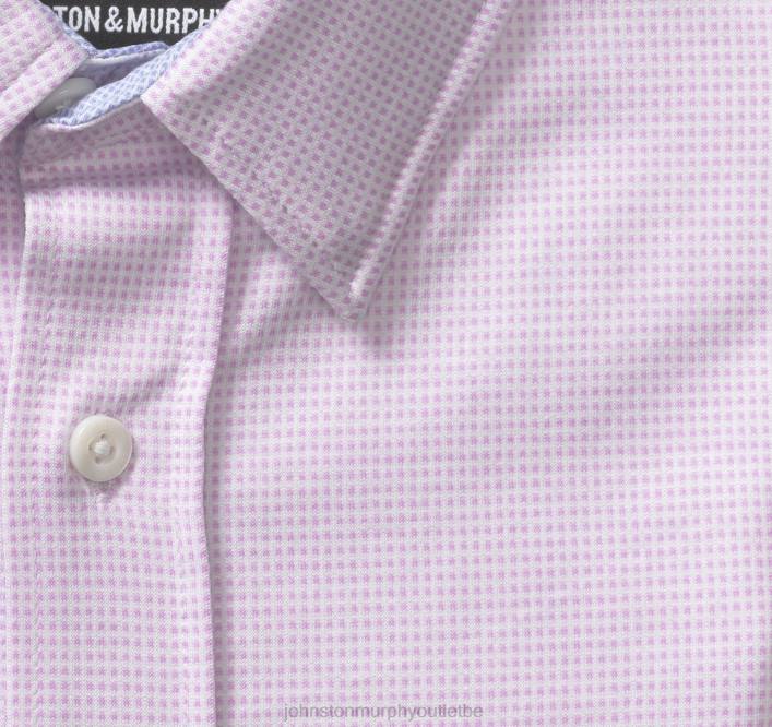 Johnston & Murphy garçon chemise à manches longues extensible xc flex pour garçon TXRN1389 vêtements vérification de l'épingle rose