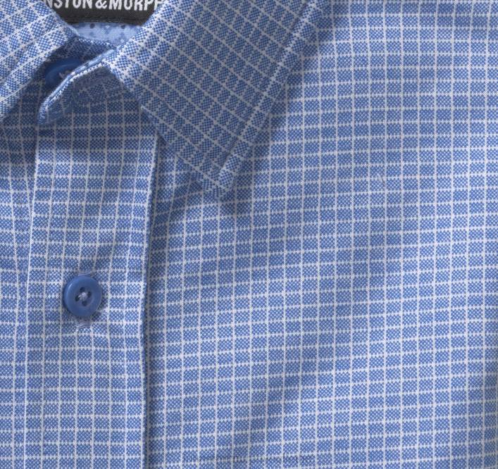Johnston & Murphy garçon chemise à manches longues extensible xc flex pour garçon TXRN1390 vêtements micro-grille bleue