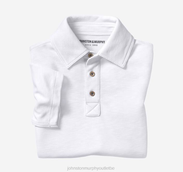 Johnston & Murphy garçon polo flammé vintage pour garçon TXRN1444 vêtements blanc