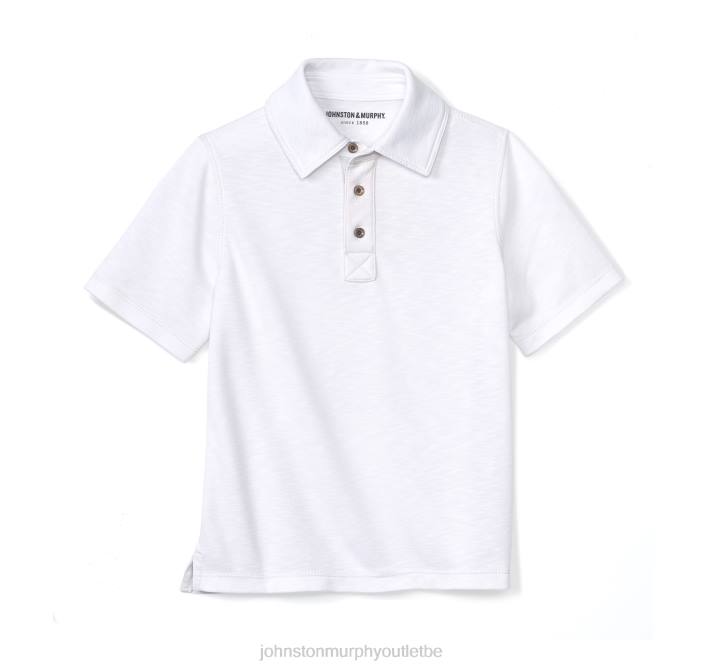 Johnston & Murphy garçon polo flammé vintage pour garçon TXRN1444 vêtements blanc