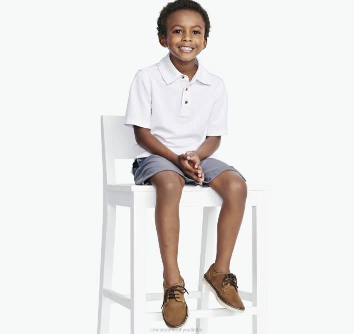 Johnston & Murphy garçon polo flammé vintage pour garçon TXRN1444 vêtements blanc