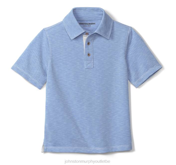 Johnston & Murphy garçon polo flammé vintage pour garçon TXRN1445 vêtements bleu clair