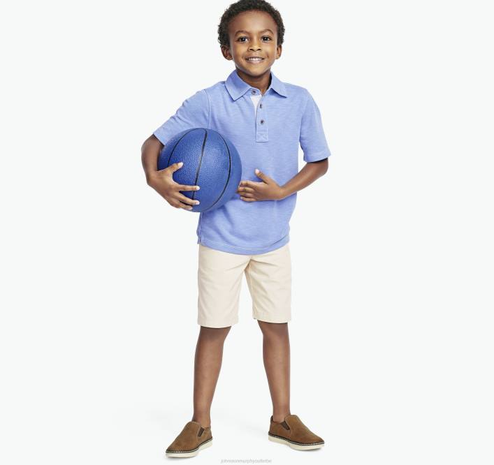 Johnston & Murphy garçon polo flammé vintage pour garçon TXRN1445 vêtements bleu clair