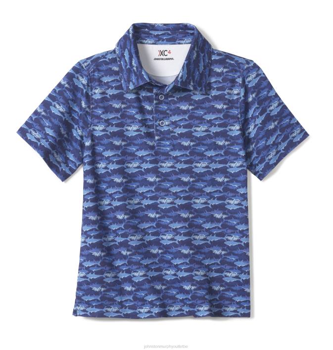 Johnston & Murphy garçon polo performance xc4 pour garçons TXRN1451 vêtements requin bleu