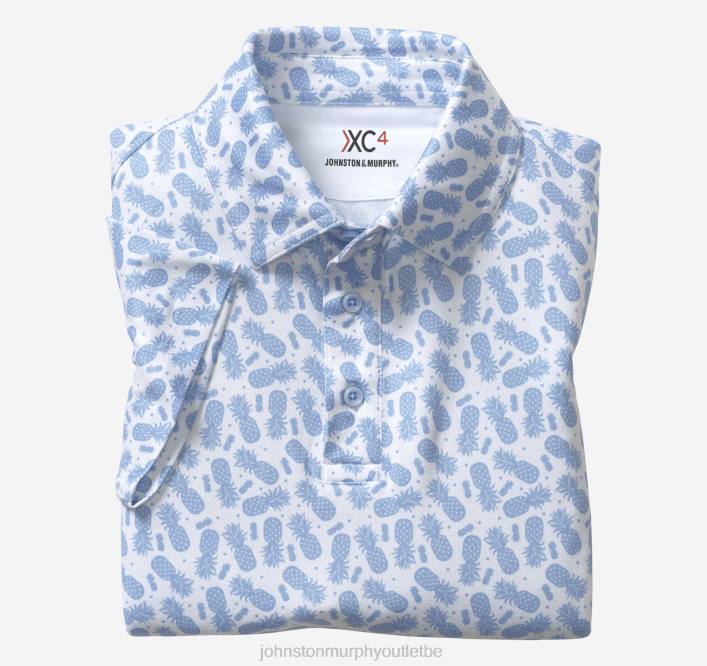 Johnston & Murphy garçon polo performance xc4 pour garçons TXRN1453 vêtements ananas blanc