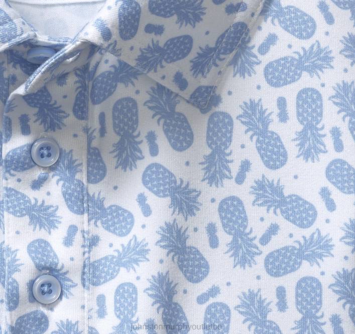 Johnston & Murphy garçon polo performance xc4 pour garçons TXRN1453 vêtements ananas blanc