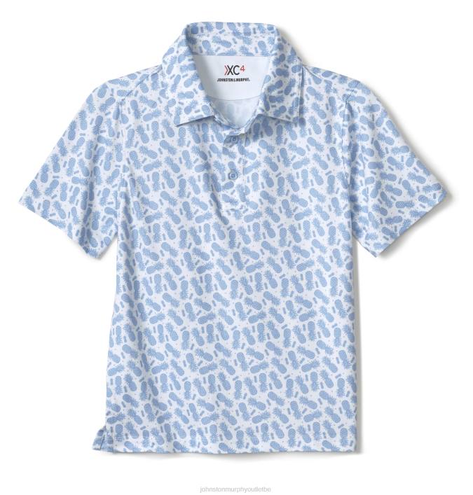 Johnston & Murphy garçon polo performance xc4 pour garçons TXRN1453 vêtements ananas blanc