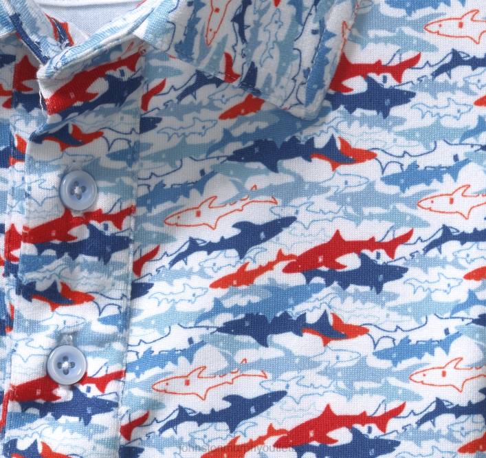 Johnston & Murphy garçon polo performance xc4 pour garçons TXRN1454 vêtements requin américain blanc