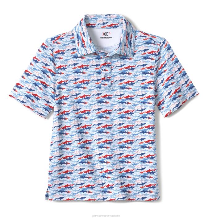 Johnston & Murphy garçon polo performance xc4 pour garçons TXRN1454 vêtements requin américain blanc