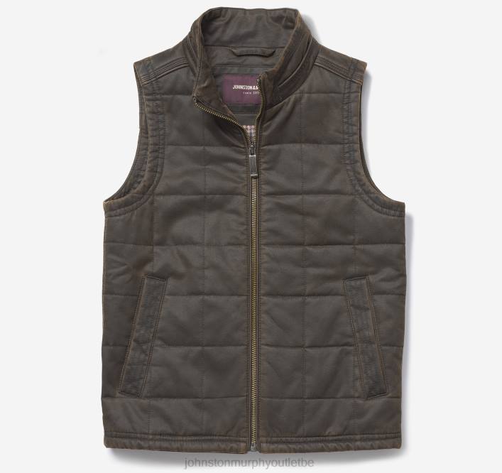 Johnston & Murphy garçon gilet en coton vieilli pour garçon TXRN1429 vêtements brun
