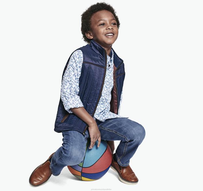 Johnston & Murphy garçon gilet matelassé pour garçons TXRN1428 vêtements marine