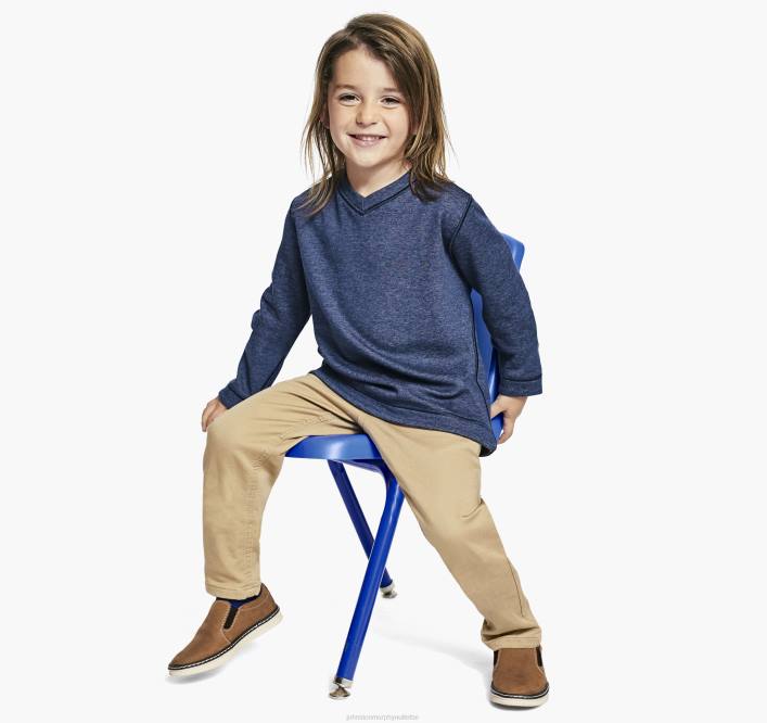 Johnston & Murphy garçon col en V réversible pour garçon TXRN1430 vêtements bleu marine/marron