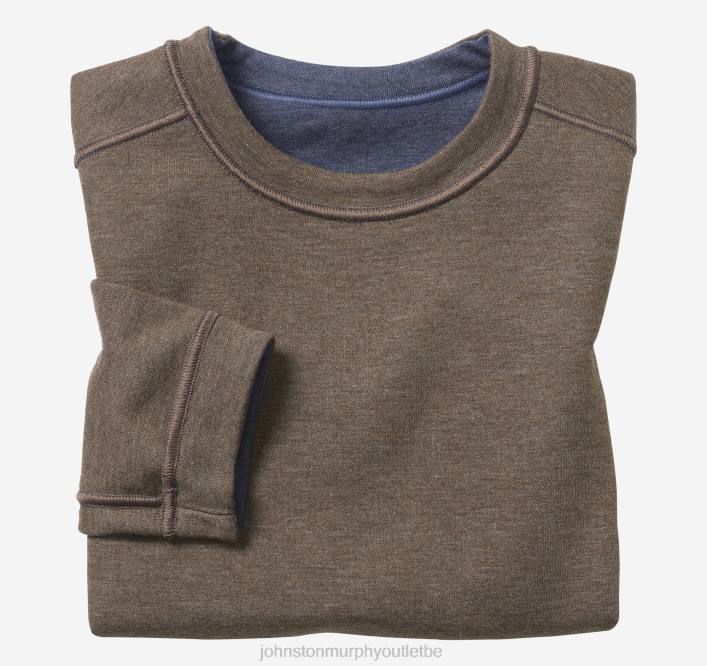 Johnston & Murphy garçon col rond uni réversible pour garçon TXRN1378 vêtements bleu marine/marron