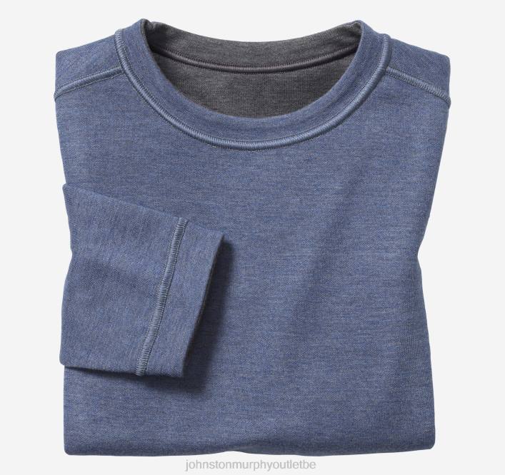 Johnston & Murphy garçon col rond uni réversible pour garçon TXRN1380 vêtements anthracite/bleu