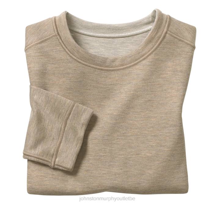 Johnston & Murphy garçon col rond uni réversible pour garçon TXRN1381 vêtements avoine/gris clair