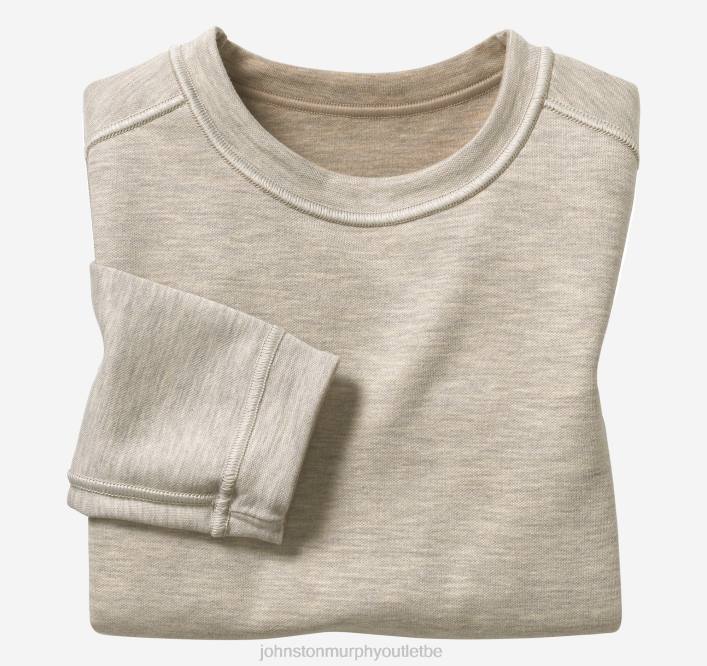 Johnston & Murphy garçon col rond uni réversible pour garçon TXRN1381 vêtements avoine/gris clair