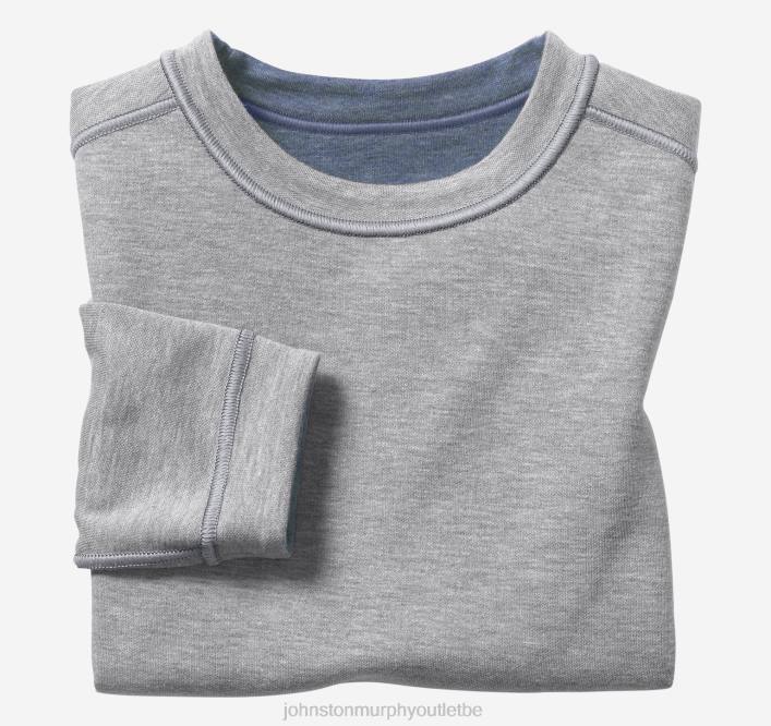 Johnston & Murphy garçon col rond uni réversible pour garçon TXRN1382 vêtements bleu/gris clair