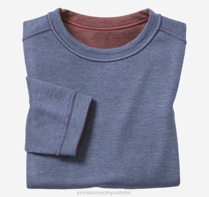 Johnston & Murphy garçon col rond uni réversible pour garçon TXRN1383 vêtements bleu baie