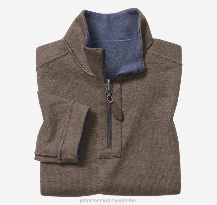 Johnston & Murphy garçon fermeture éclair uni réversible pour garçon TXRN1366 vêtements bleu marine/marron