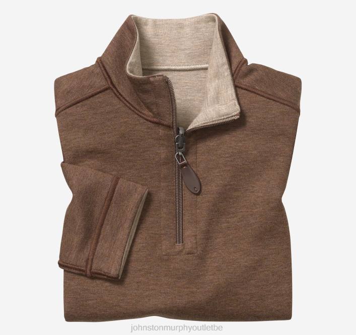 Johnston & Murphy garçon fermeture éclair uni réversible pour garçon TXRN1367 vêtements rouille/gruau