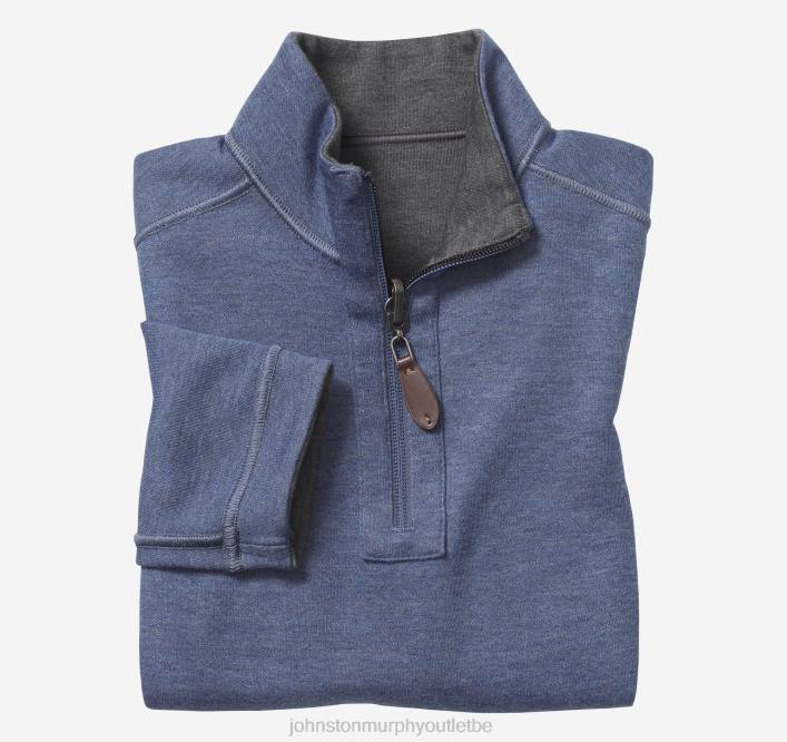 Johnston & Murphy garçon fermeture éclair uni réversible pour garçon TXRN1368 vêtements anthracite/bleu