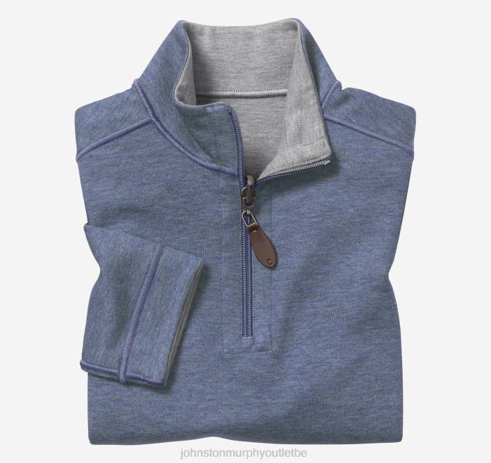 Johnston & Murphy garçon fermeture éclair uni réversible pour garçon TXRN1370 vêtements bleu/gris clair