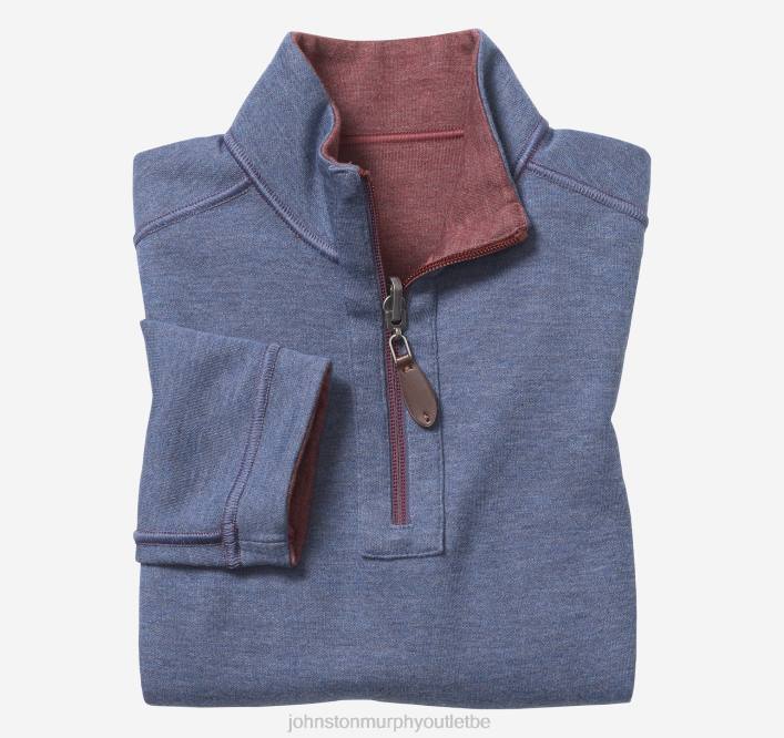 Johnston & Murphy garçon fermeture éclair uni réversible pour garçon TXRN1371 vêtements bleu baie