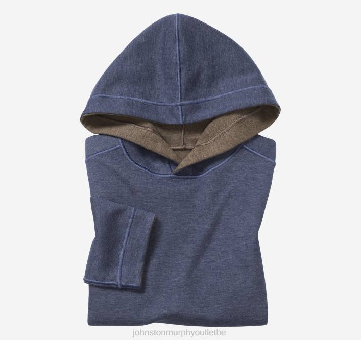 Johnston & Murphy garçon sweat à capuche uni réversible pour garçons TXRN1372 vêtements bleu marine/marron
