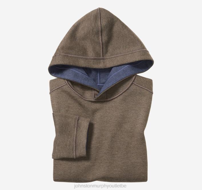 Johnston & Murphy garçon sweat à capuche uni réversible pour garçons TXRN1372 vêtements bleu marine/marron