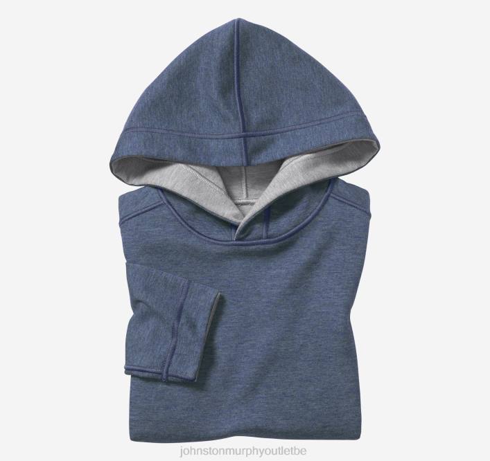 Johnston & Murphy garçon sweat à capuche uni réversible pour garçons TXRN1376 vêtements bleu/gris clair