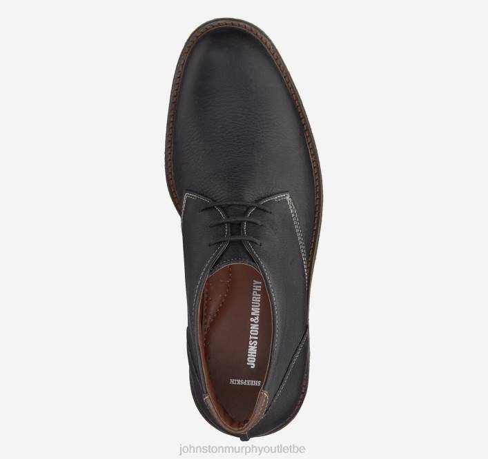 Johnston & Murphy unisexe chukka copeland TXRN264 chaussures noir grainé pleine fleur