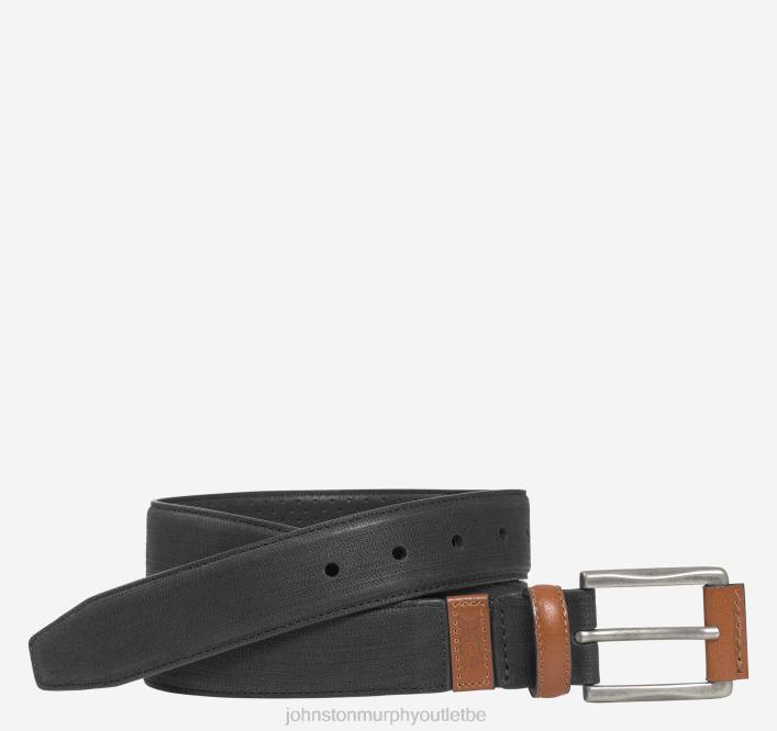 Johnston & Murphy Hommes ceinture décontractée sport xc4 TXRN983 accessoire nubuck noir