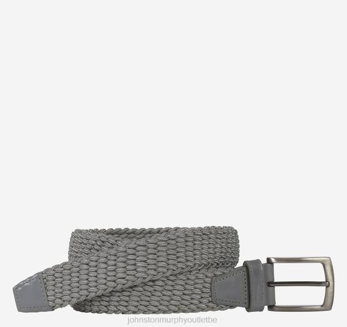 Johnston & Murphy Hommes ceinture en mailles stretch tissées TXRN1135 accessoire gris