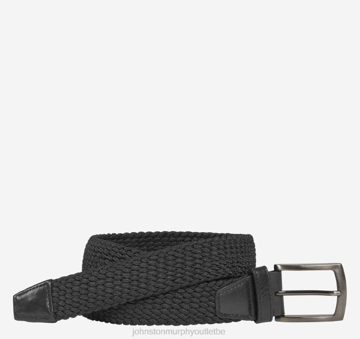 Johnston & Murphy Hommes ceinture en mailles stretch tissées TXRN1141 accessoire noir