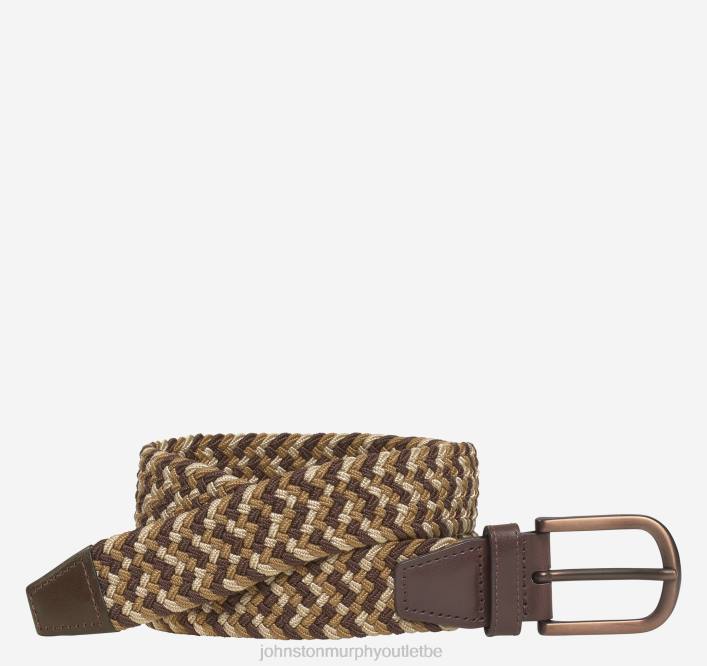 Johnston & Murphy Hommes ceinture en mailles stretch tissées TXRN1148 accessoire marron/multicolore