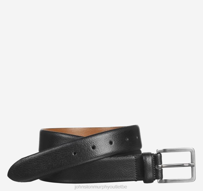 Johnston & Murphy Hommes ceinture habillée à bords en plumes TXRN1025 accessoire noir