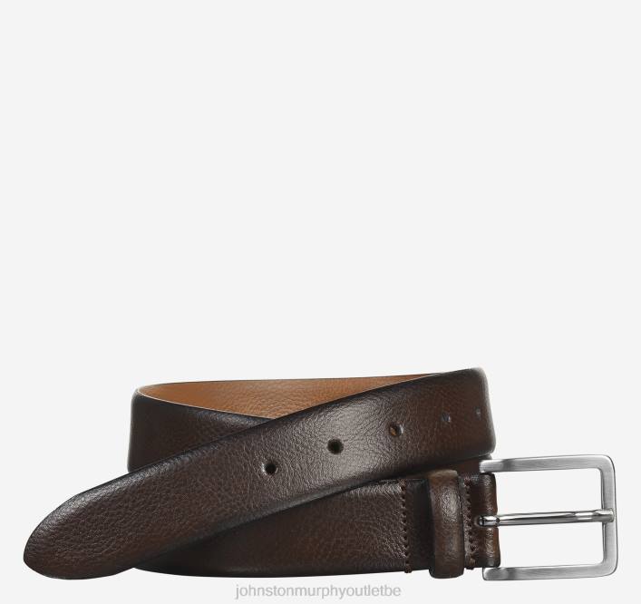 Johnston & Murphy Hommes ceinture habillée à bords en plumes TXRN1026 accessoire brun