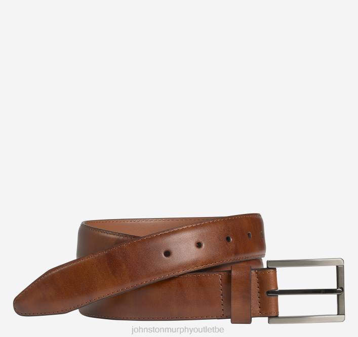 Johnston & Murphy Hommes ceinture ton sur ton à bords plumes TXRN986 accessoire brun