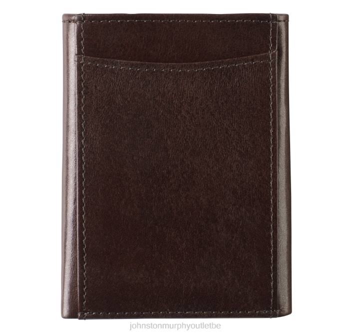 Johnston & Murphy Hommes portefeuille à trois volets en cuir italien TXRN974 accessoire acajou