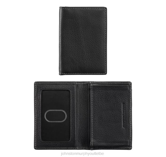 Johnston & Murphy Hommes étui à cartes à deux volets TXRN1061 accessoire noir