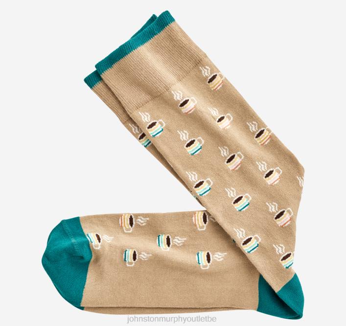Johnston & Murphy Hommes chaussettes de tasse de café TXRN1077 accessoire kaki