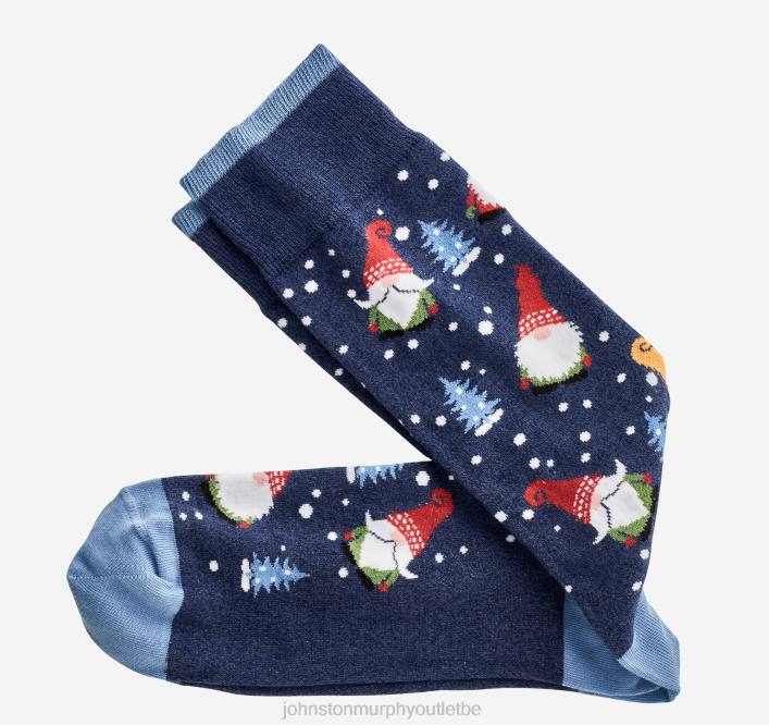 Johnston & Murphy Hommes chaussettes en coton pima sur le thème des fêtes TXRN1004 accessoire nains bleus