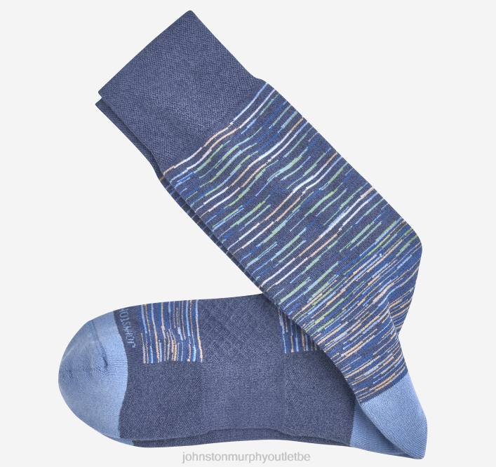 Johnston & Murphy Hommes chaussettes à rayures teintes par espacement TXRN1172 accessoire jean