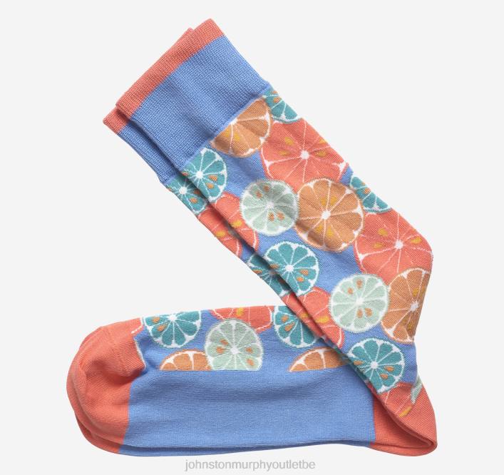 Johnston & Murphy Hommes chaussettes aux agrumes TXRN973 accessoire corail