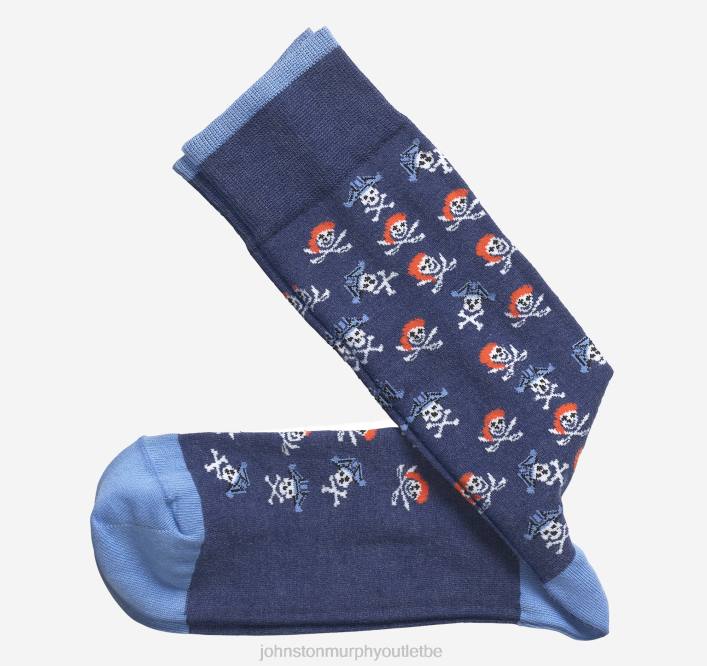 Johnston & Murphy Hommes chaussettes crâne de pirate TXRN1108 accessoire marine